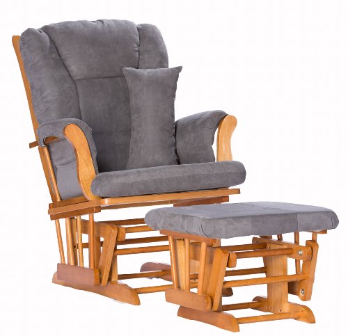 Stork Craft Custom Tuscany Glider and Ottoman, Oak finish On Sale