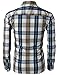 H2H Mens Casual Slim Fit Button Down Shirts Various Styles Check Patterned