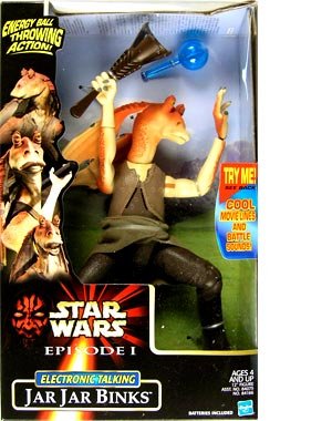 51RrXnD7ICL Star Wars Electronic Talking Jar Jar Binks 12 inch figure by Hasbro