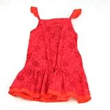 Jean Bourget - Redish pink sleeveless dress