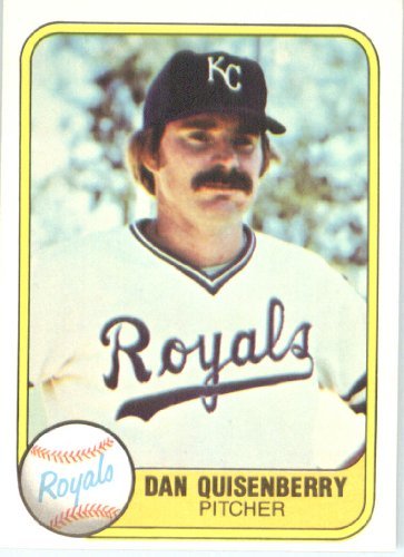 1981 Fleer # 31 Dan Quisenberry Kansas City Royals Baseball Card - In A Protective ScrewDown Display Case!