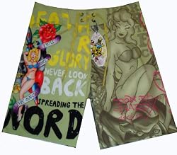Men's Ed Hardy Swim Trunks Bathing Suit Size 36