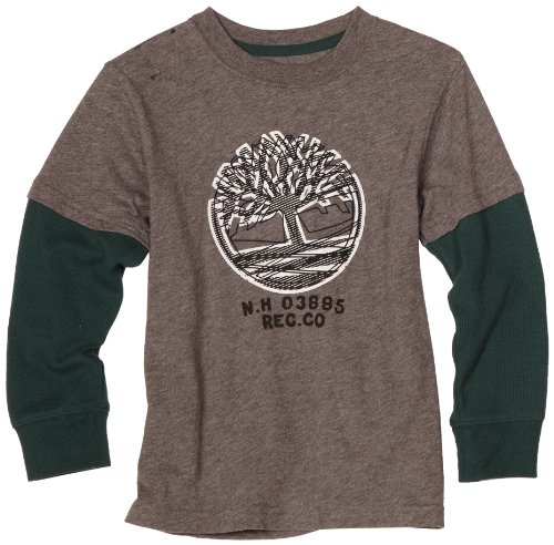 Timberland Boys 2-7 Toddler Registered Company Slider Tee, Dark Charcoal, 3T