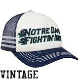 NCAA adidas Notre Dame Fighting Irish Navy Blue-White Flame Adjustable Trucker Hat