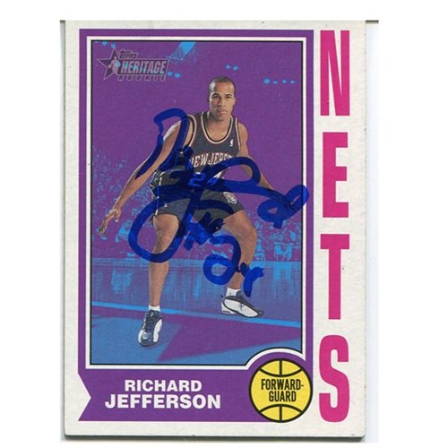 Richard Jefferson Autographed/Signed 2002 Topps Heritage Card