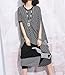ELLAZHU Women Baggy Bat Wing Asymmetric Hem T-shirt Shirt Onesize GY356 Stripe