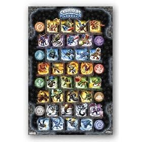 (22x34) Skylanders Spyro's Adventure Grid Video Game Poster Print: Home &amp; Kitchen