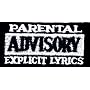Parental Advisory Explicit Lyrics - Black & White - Embroidered Iron On or Sew On Patch