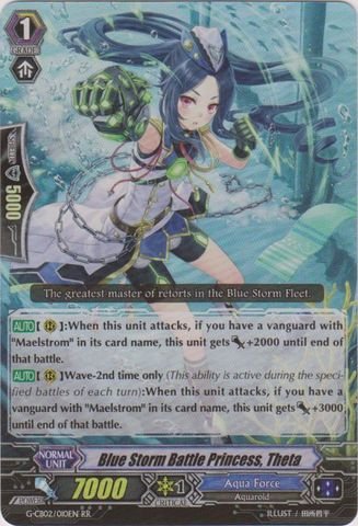 Cardfight!! Vanguard TCG - Blue Storm Battle Princess, Theta (G-CB02/010EN) - G Clan Booster 2: Commander of the Incessant Waves