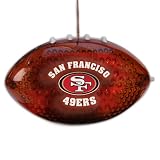 4" NFL San Francisco 49ers LED Light-Up Football Christmas Ornament
