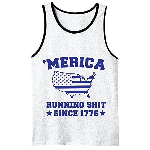 Merica Running Shit Since 1776 Mens Tank Top