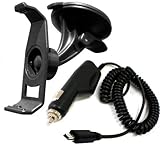 ChargerCity Garmin Nuvi 2xx GPS Car Mounting Kit w/ Vehicle power cable car charger cord