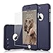 iPhone 7 Plus case,360 Degree All-around Full Body Utral thin Fit Case cover with Tempered Glass Screen Protector Ultra slim Light Weight Hard Snap-On for Apple iPhone 7 plus 5.5(NAVY BLUE)