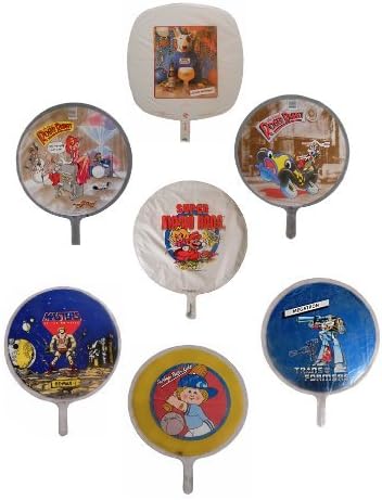 7 Vintage 1980's Mylar 18" Party Wall Hangings - He-Man, Megatron, Cabbage Patch, Mario Bros., Roger Rabbit Bundle by VTP