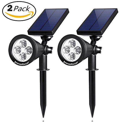 InnoGear MT-057 Solar Lights Spotlight Outdoor Landscape Lighting Waterproof Wall Light Security Night Lights, Pack of 2