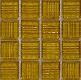 Glass Mosaic Tile Translucent Crisp Yellow color for bathroom spa pool backsplash kitchen TC81 - 20 sheets