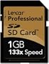 Lexar SD1GB-133-380 Professional Series 1GB 133x Secure Digital Card (Retail Package)  SD1GB-133-380