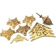10 Brass Clock Feet Spandrels Acorn Finial Repair Parts