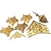 10 Brass Clock Feet Spandrels Acorn Finial Repair Parts