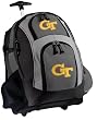 Georgia Tech Rolling Backpack Deluxe Gray Yellow Jackets Logo - Our Best Backpacks Bags with Wheels or School Trolley Bags Carry-Ons - Unique Gifts