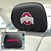 FANMATS 12589 Ohio State Buckeyes Embroidered Head Rest Cover Set - 2 Pieces