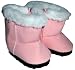 Suede and Fur Trimmed Pink Boot - Fits 18