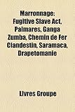 Marronnage: Fugitive Slave ACT, Palmares, Ganga Zumba, Chemin de Fer Clandestin, Saramaca, Draptomanie-