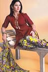 Dress materials - Cotton Dress Material Elegant Designer Unstitched Suit 1625