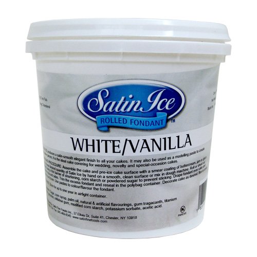 Satin Ice Rolled Fondant - White - Vanilla - 2 lb at Amazon.com