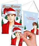 Justin Bieber Happy (6) Mini Holiday Christmas Greeting Cards with (6) Mini Magnets Justin Bieber Happy (6) Mini Holiday Christmas Greeting Cards with (6) Mini Magnets
