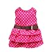 Retro Ploka Dot Pink Dog Dress for Dog Shirt Fashion Dog Clothes Pet Dress,#8