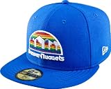 NBA Denver Nuggets Hardwood Classics Basic 59Fifty Cap, Royal, 7 3/8