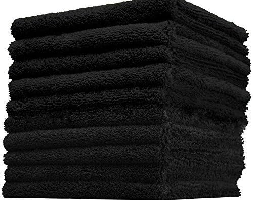 Da Big Easy Black 10 Pack Microfiber Towels