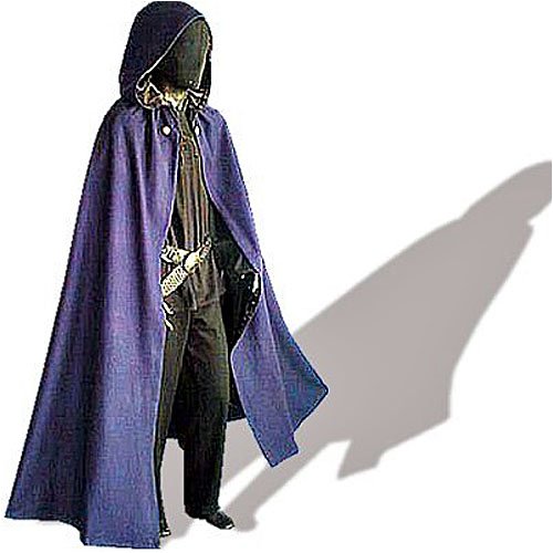 Mittelalter-Zipfelcape mit Kapuze, Schurwolle,