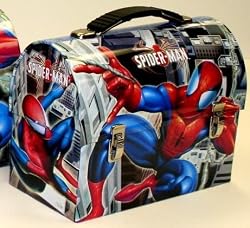 Spider-Man Web Slinger Workman's Carry All Domed Tin Lunch Box