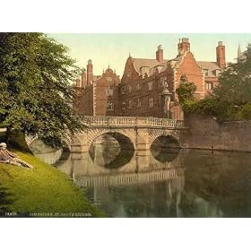 A4 10x8 Gloss Glossy Art Photo PrintCambridgeshire Cambridge St Johns Bridge vintage old photo.jpg