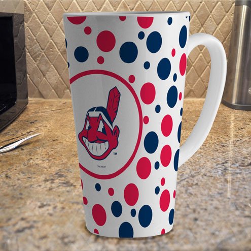 MLB Cleveland Indians 16-Ounce White Latte Mug