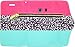 Wireless Fones TM Pink Teal Color Block Leopard Zipper Wallet Flip Hard Case Cover for Samsung Galaxy Ace Style / SM-G310 / S765C for Net 10 Straight Talk Tracfone