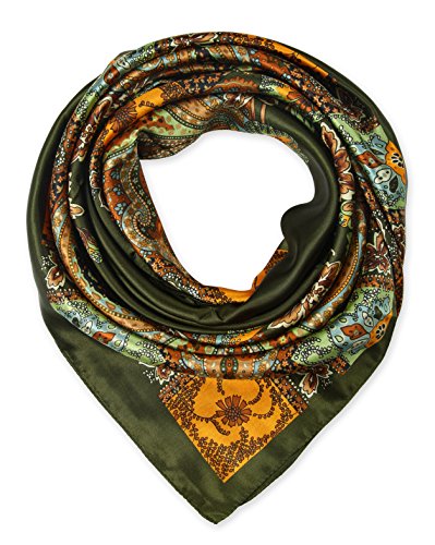 corciova® Silk Like Square Totem Pattern Hair Scarves Headband 35 x 35 Gift