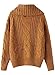 Women's Solid Turtle Neck Drop Sleeve Cable Chunky Knit Basic Knit Sweater