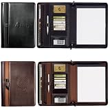 Office Products : Stratford Zippered Padfolio Black 3140-10BK