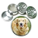 Dog Golden Retriever 02 4Pc Aluminum Grinder