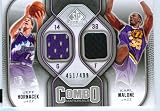 2009 SP Game Used Authentic Jeff Hornacek & Karl Malone Dual Game Worn Jersey Card