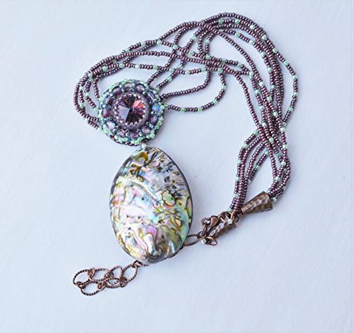Colorful Shell Necklace Abalone Multi strend