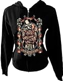 Women's Jack the Knife by Leighderhosen Zip Up Hoodie Black