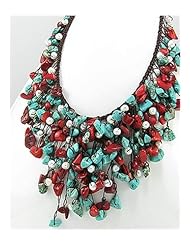 Cotton Turquoise Necklace