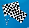 Plastic Checkered Racing Flags (1 dz)