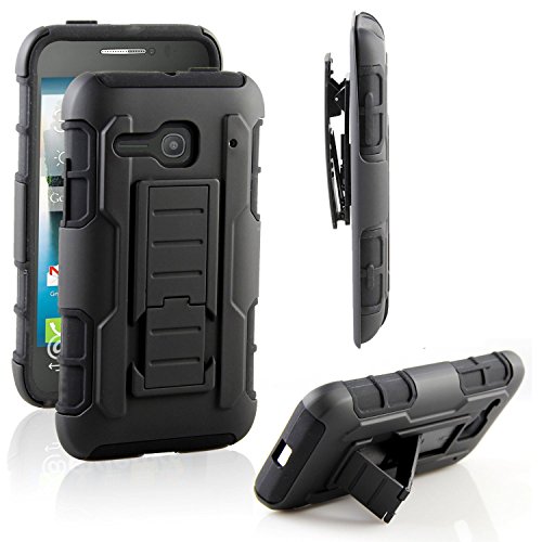 Alcatel One Touch Evolve 2 Case, RANZ Black Rugged Impact Armor Hybrid Kickstand Cover with Belt Clip Holster Case For Alcatel One Touch Evolve 2 / One Touch Evolve 4037 (T-mobile) Alcatel One Touch Evolve 2 Case, RANZ Black Rugged Impact Armor Hybrid Kickstand Cover with Belt Clip Holster Case For Alcatel One Touch Evolve 2 / One Touch Evolve 4037 (T-mobile)