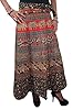 Womens wrap skirt Dark Blue Printed Cotton Casual Beach Wrap Around Skirts