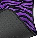 BDK Purple Zebra Seat Covers and Floor Mats Set Fur Print Complete - Full Set, Universal Fit